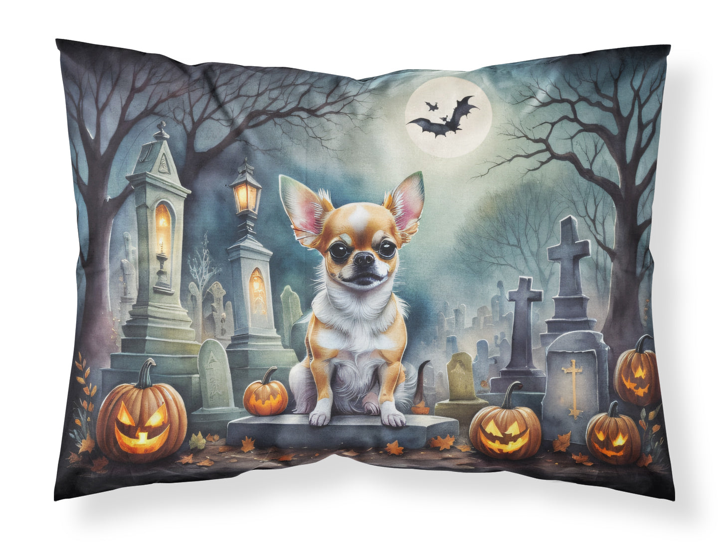 Buy this Chihuahua Spooky Halloween Fabric Standard Pillowcase