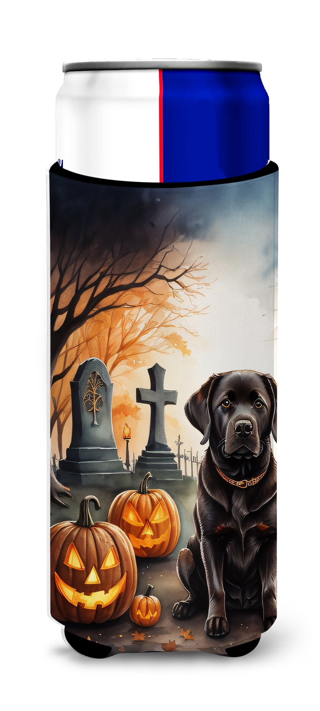 Buy this Chocolate Labrador Retriever Spooky Halloween Hugger for Ultra Slim Cans