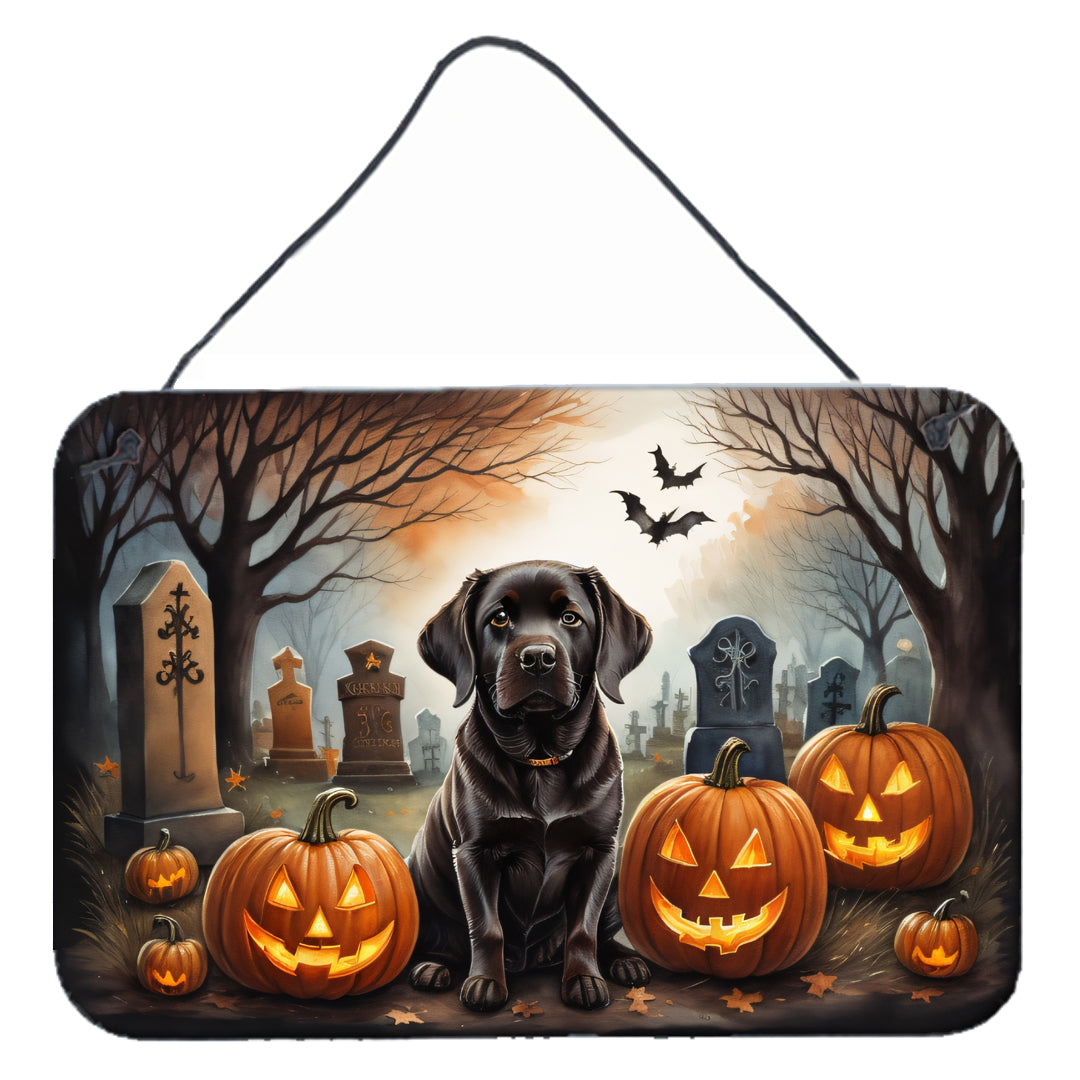 Buy this Chocolate Labrador Retriever Spooky Halloween Wall or Door Hanging Prints
