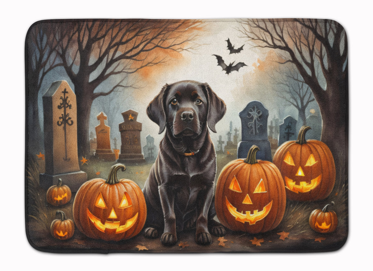 Buy this Chocolate Labrador Retriever Spooky Halloween Memory Foam Kitchen Mat