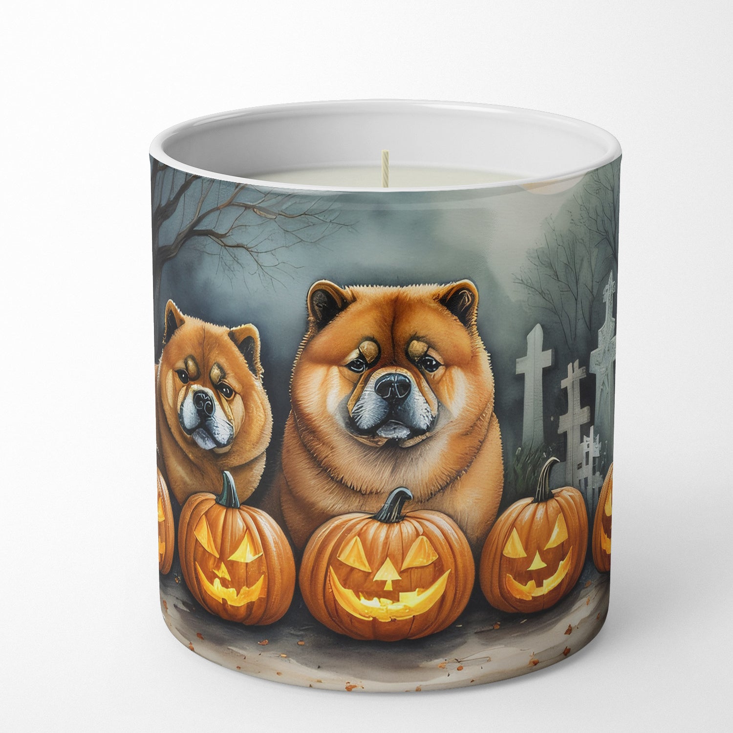 Buy this Chow Chow Spooky Halloween Decorative Soy Candle