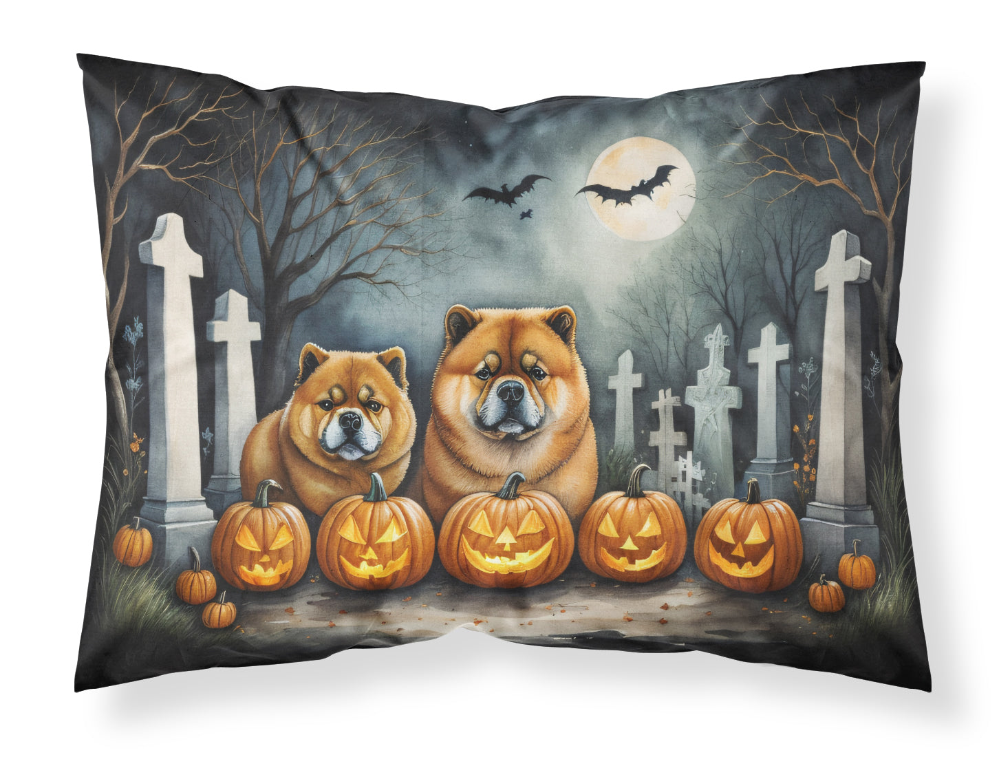 Buy this Chow Chow Spooky Halloween Fabric Standard Pillowcase