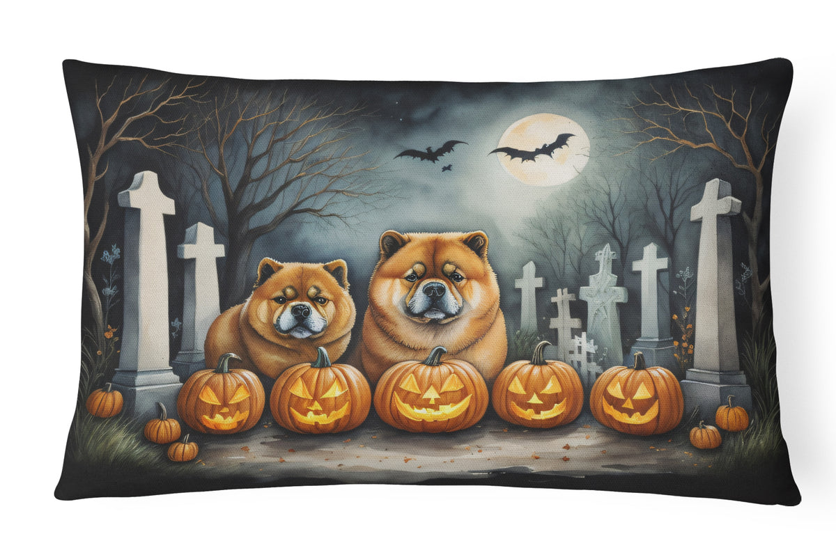 Buy this Chow Chow Spooky Halloween Fabric Decorative Pillow