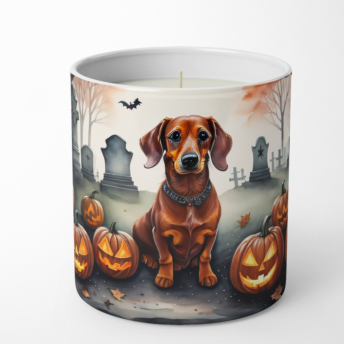Buy this Dachshund Spooky Halloween Decorative Soy Candle