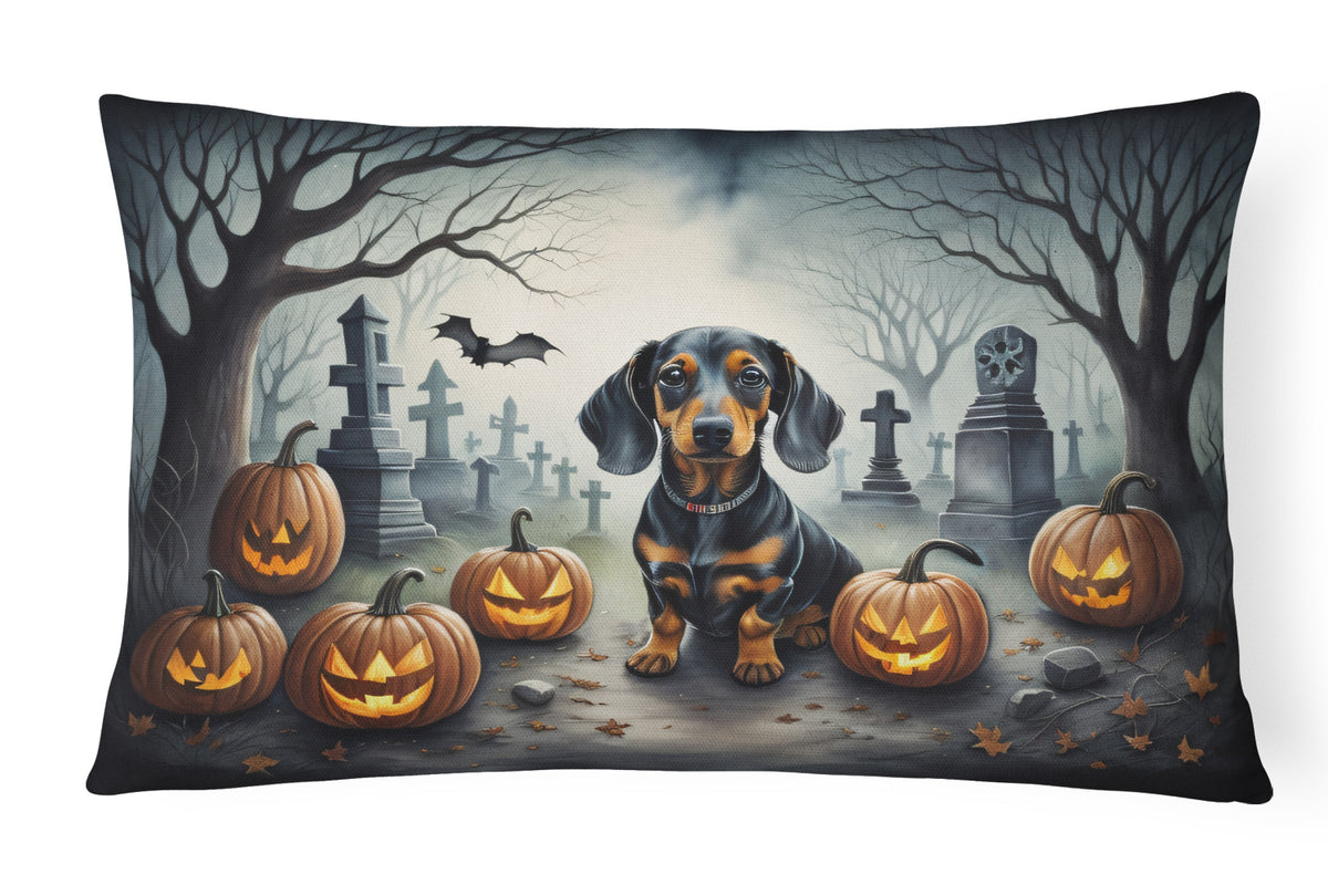 Buy this Dachshund Spooky Halloween Fabric Decorative Pillow