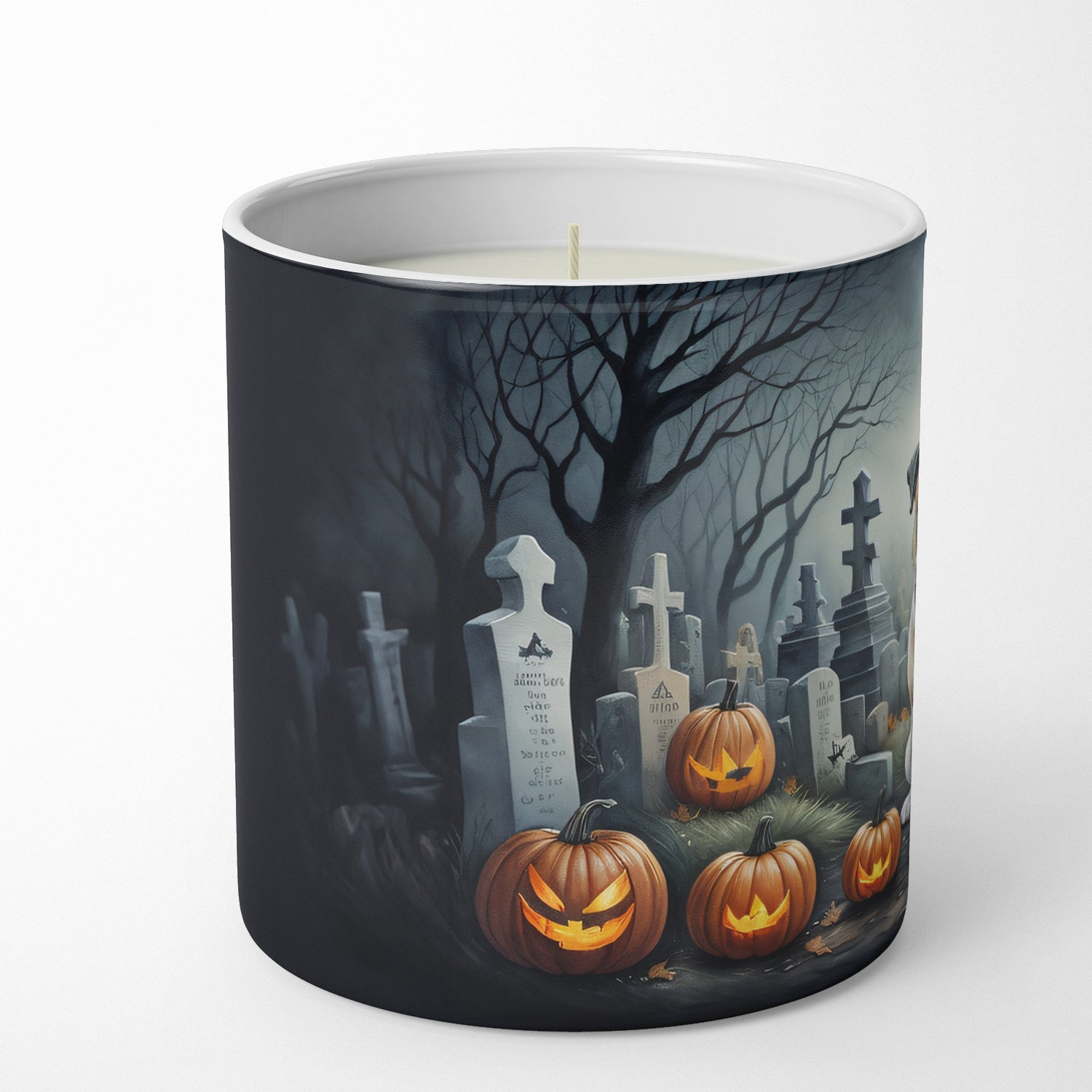 English Bulldog Spooky Halloween Decorative Soy Candle
