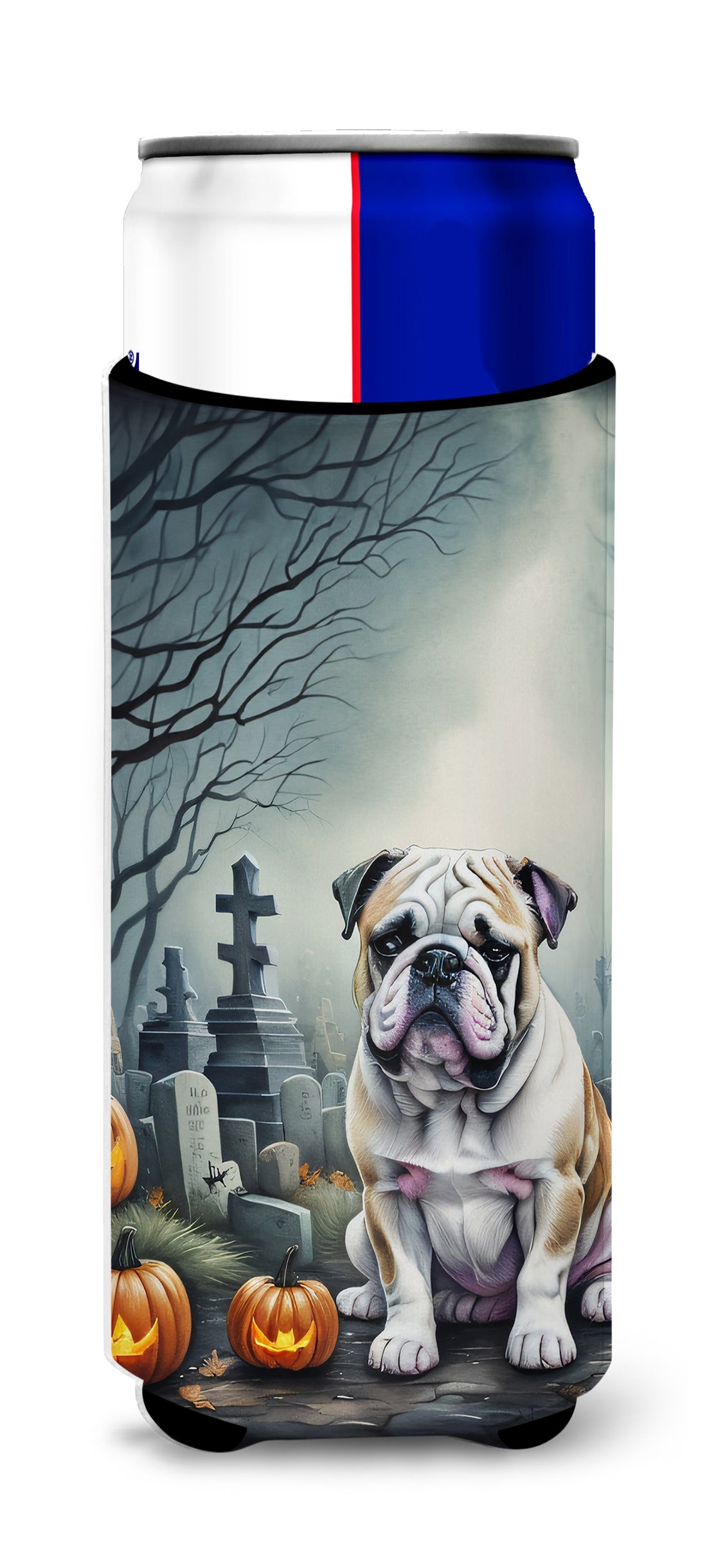 Buy this English Bulldog Spooky Halloween Hugger for Ultra Slim Cans