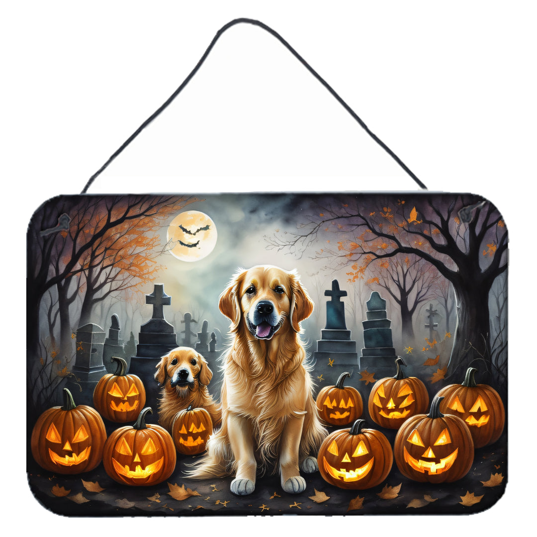 Buy this Golden Retriever Spooky Halloween Wall or Door Hanging Prints