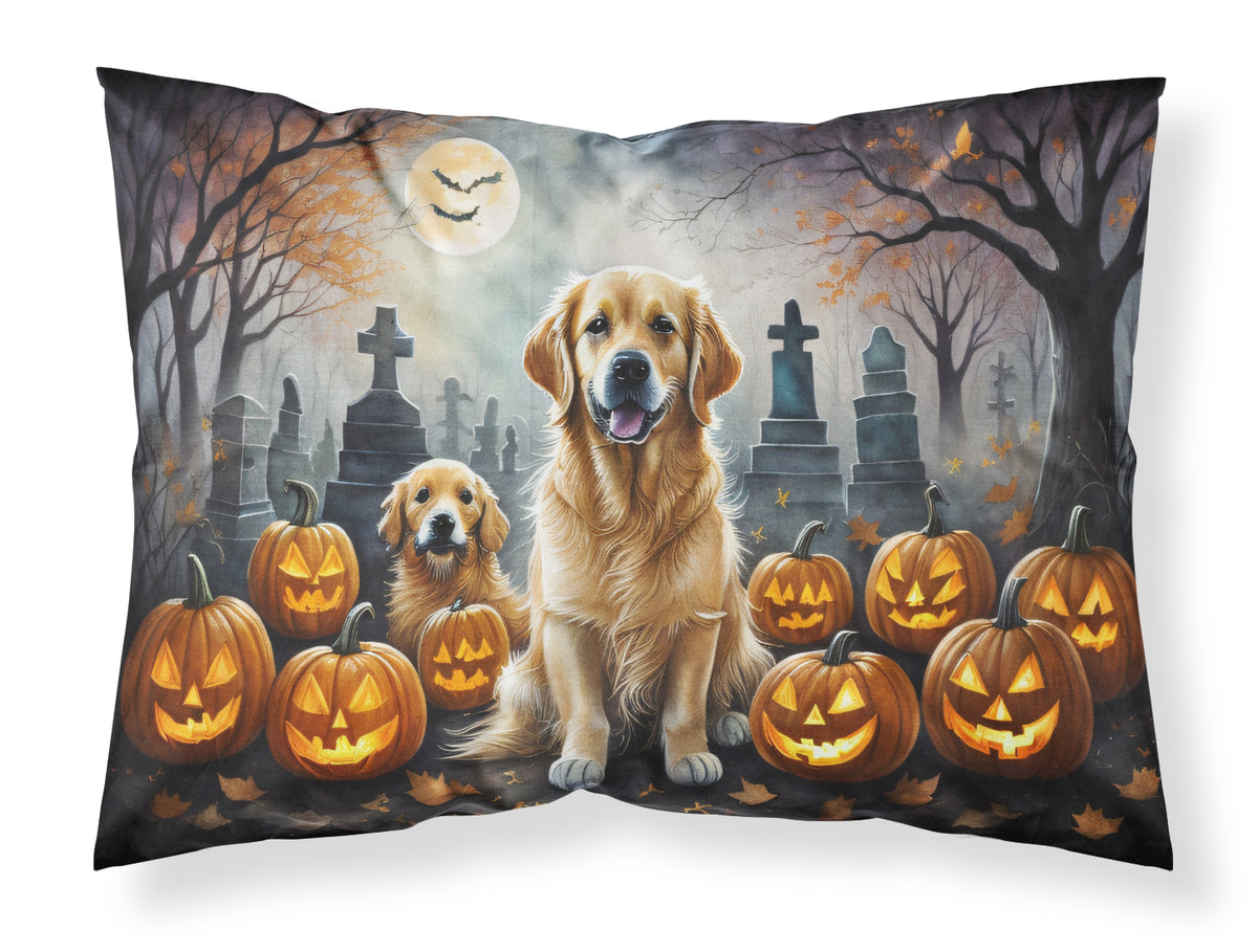 Buy this Golden Retriever Spooky Halloween Fabric Standard Pillowcase