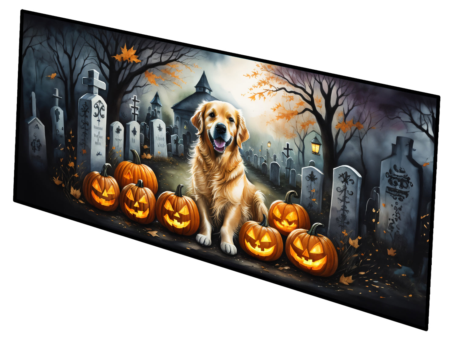 Buy this Golden Retriever Spooky Halloween Runner Mat 28x58