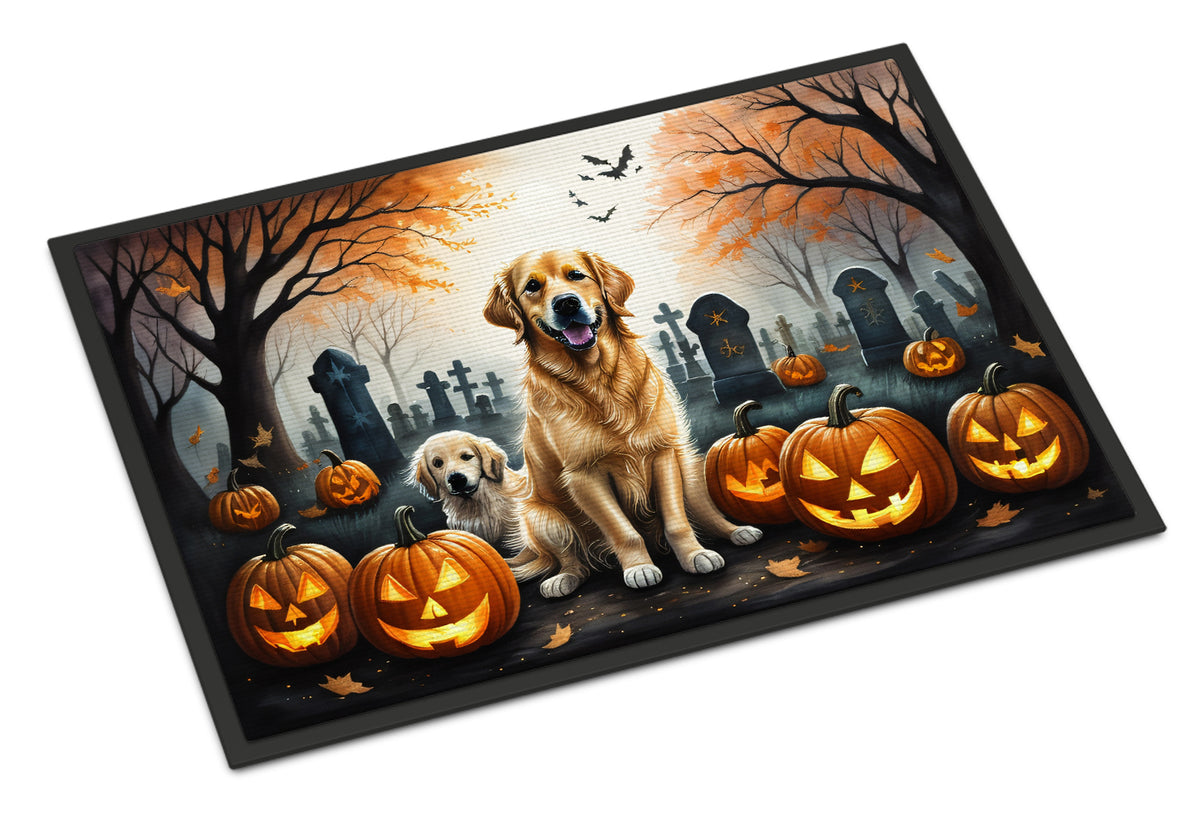 Buy this Golden Retriever Spooky Halloween Doormat 18x27