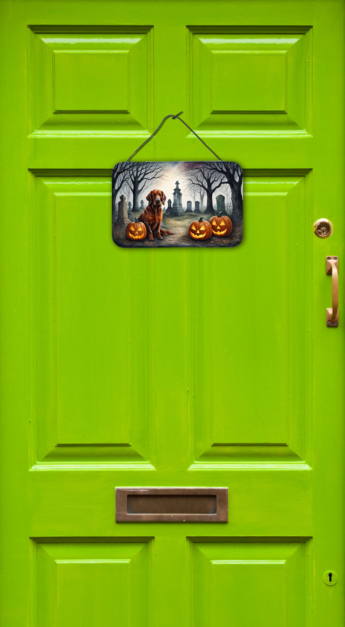 Irish Setter Spooky Halloween Wall or Door Hanging Prints