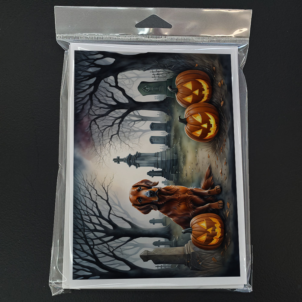 Irish Setter Spooky Halloween Greeting Cards and Envelopes Pack of 8