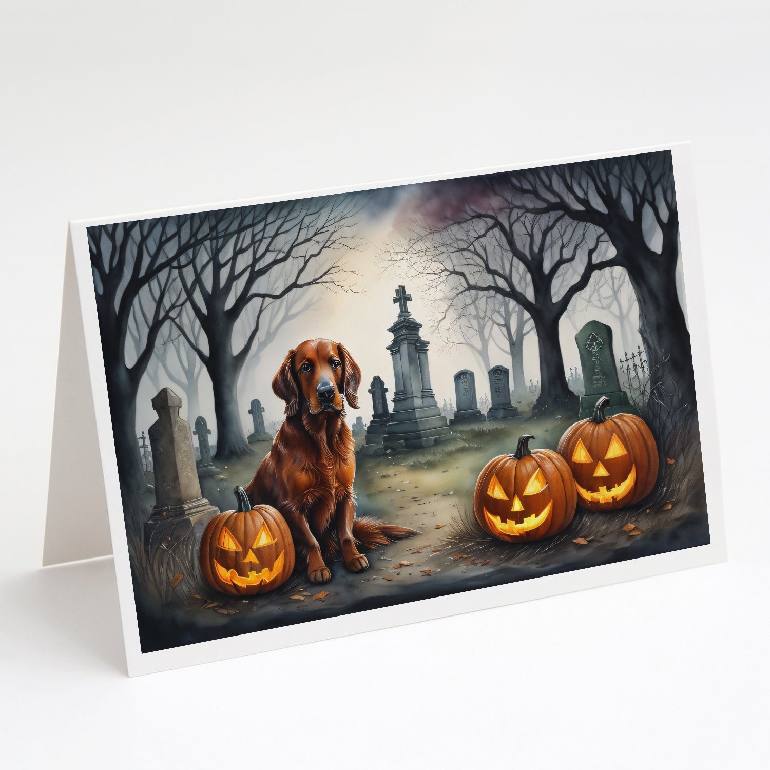 Buy this Irish Setter Spooky Halloween Greeting Cards and Envelopes Pack of 8