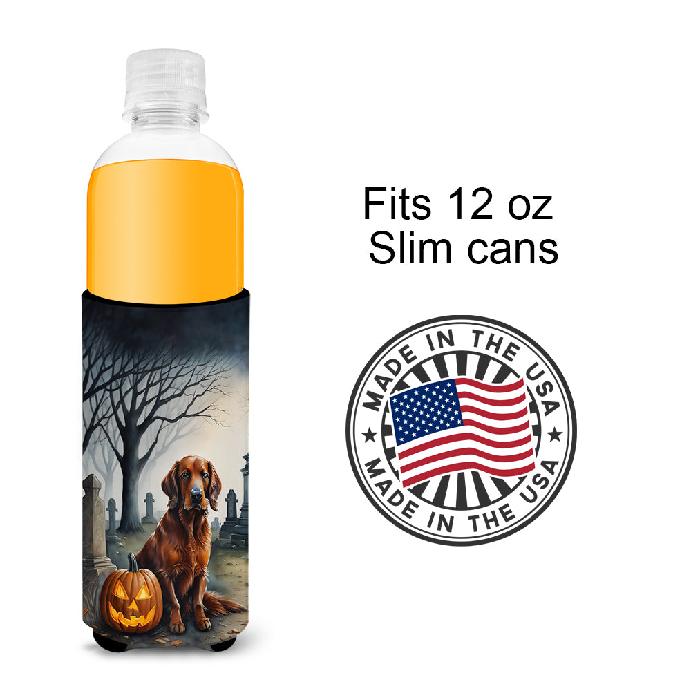 Irish Setter Spooky Halloween Hugger for Ultra Slim Cans