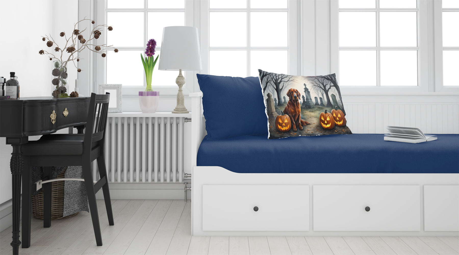 Irish Setter Spooky Halloween Fabric Standard Pillowcase