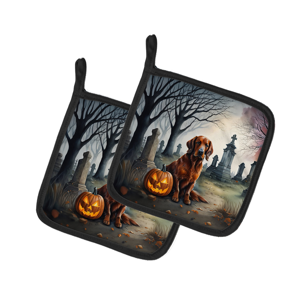 Buy this Irish Setter Spooky Halloween Pair of Pot Holders