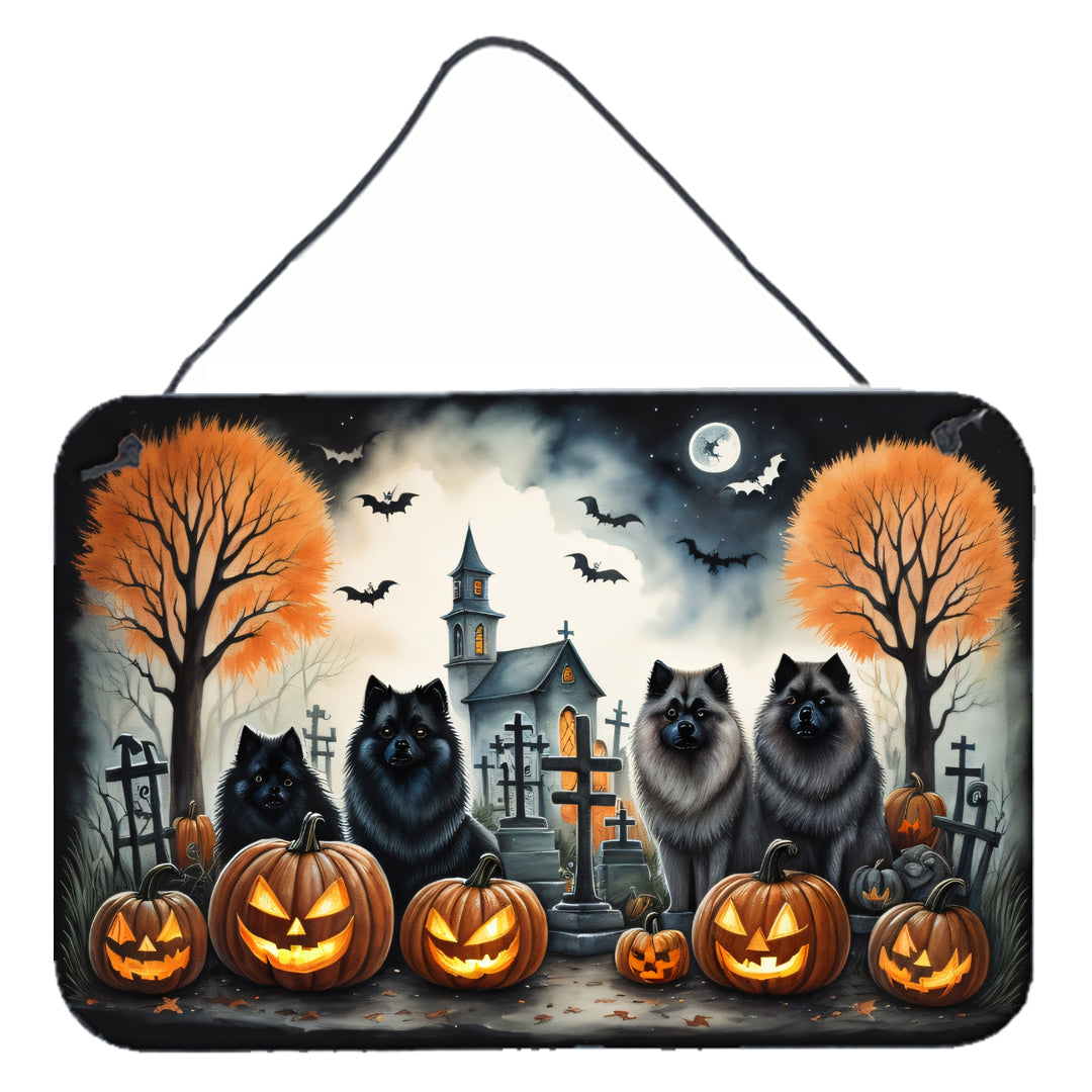 Buy this Keeshond Spooky Halloween Wall or Door Hanging Prints