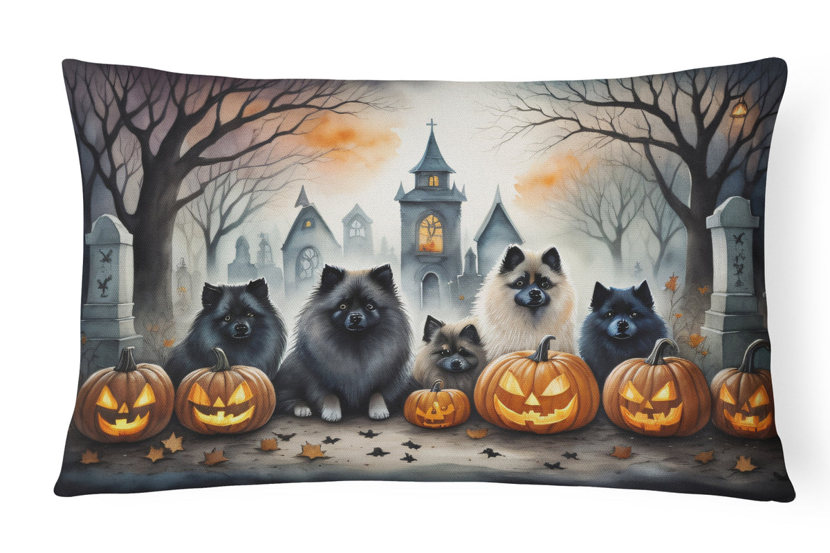 Buy this Keeshond Spooky Halloween Fabric Decorative Pillow