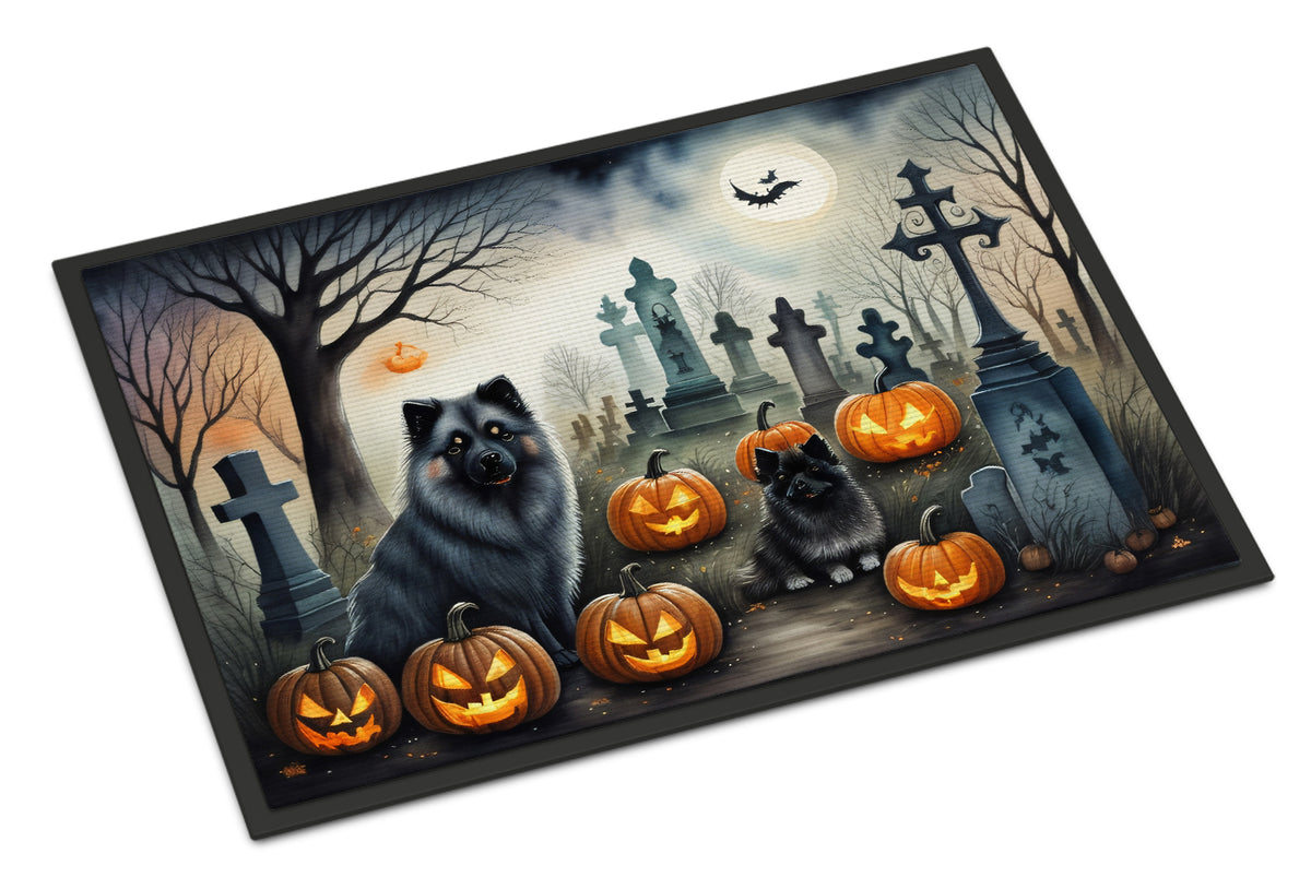 Buy this Keeshond Spooky Halloween Doormat 18x27