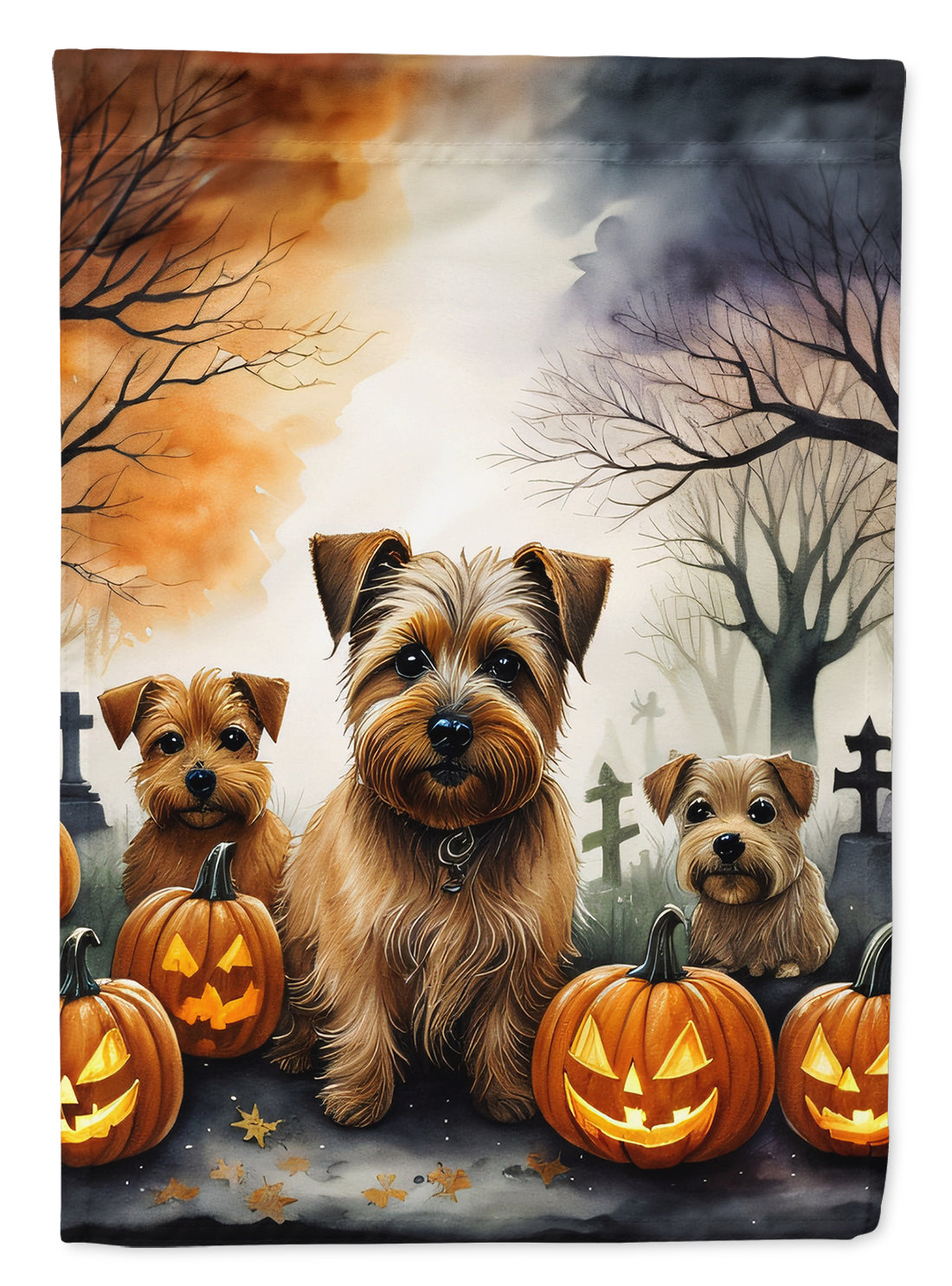 Buy this Norfolk Terrier Spooky Halloween House Flag