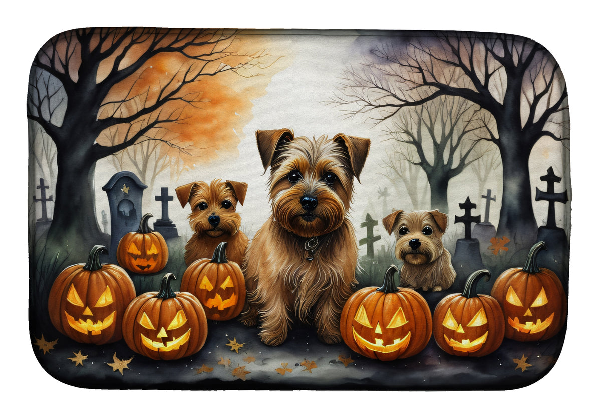 Buy this Norfolk Terrier Spooky Halloween Dish Drying Mat