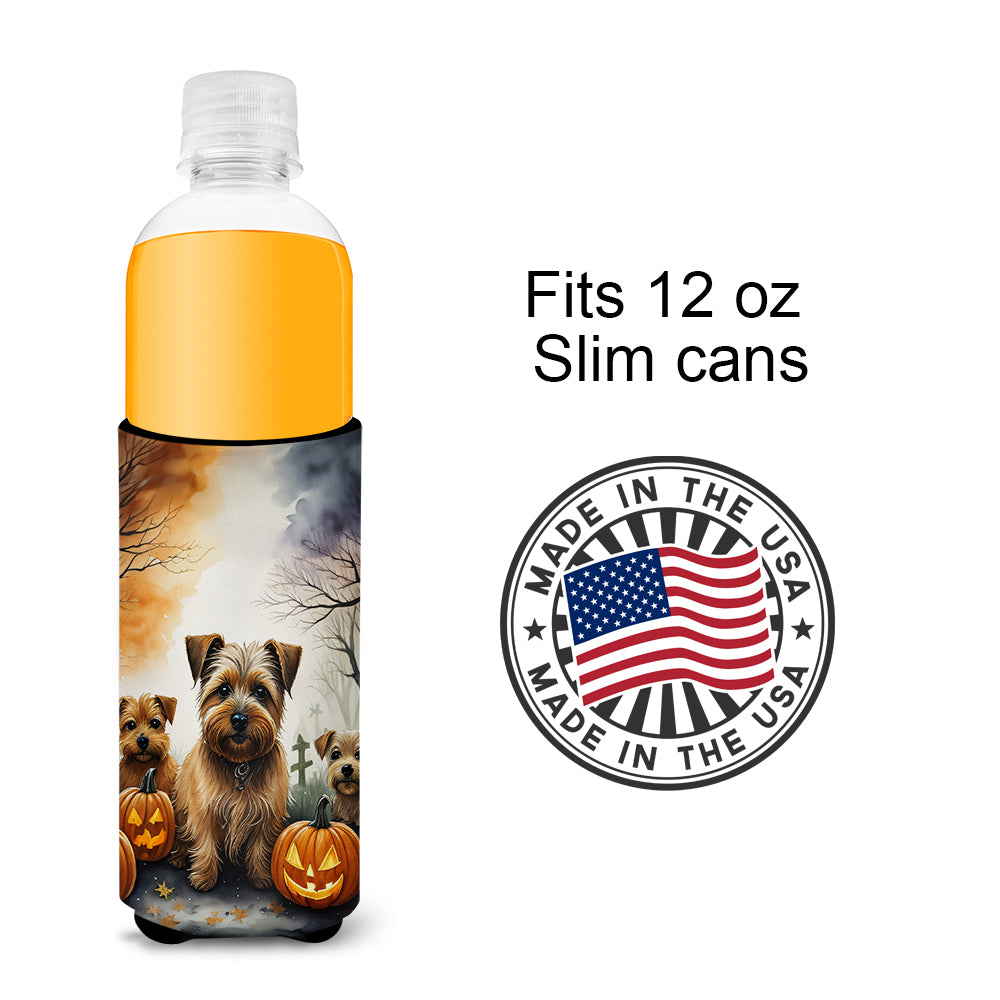 Norfolk Terrier Spooky Halloween Hugger for Ultra Slim Cans