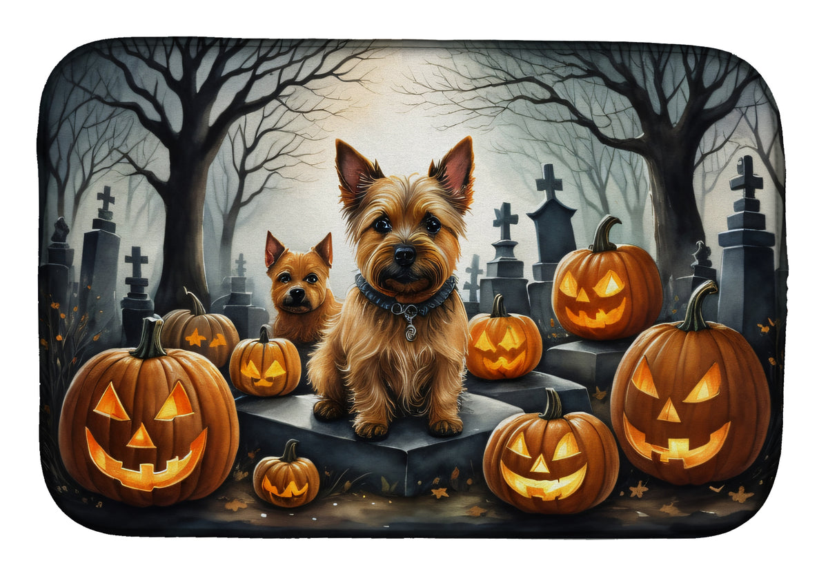 Buy this Norwich Terrier Spooky Halloween Dish Drying Mat