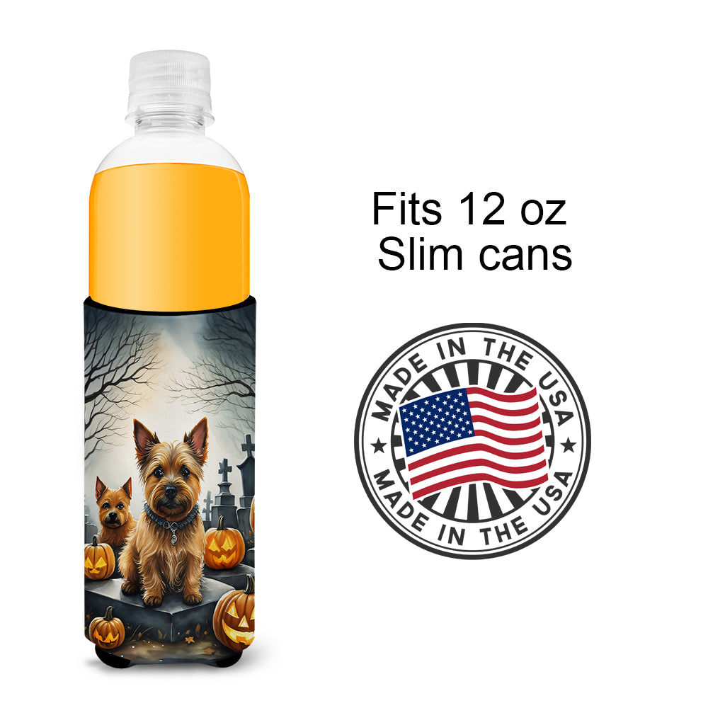 Norwich Terrier Spooky Halloween Hugger for Ultra Slim Cans