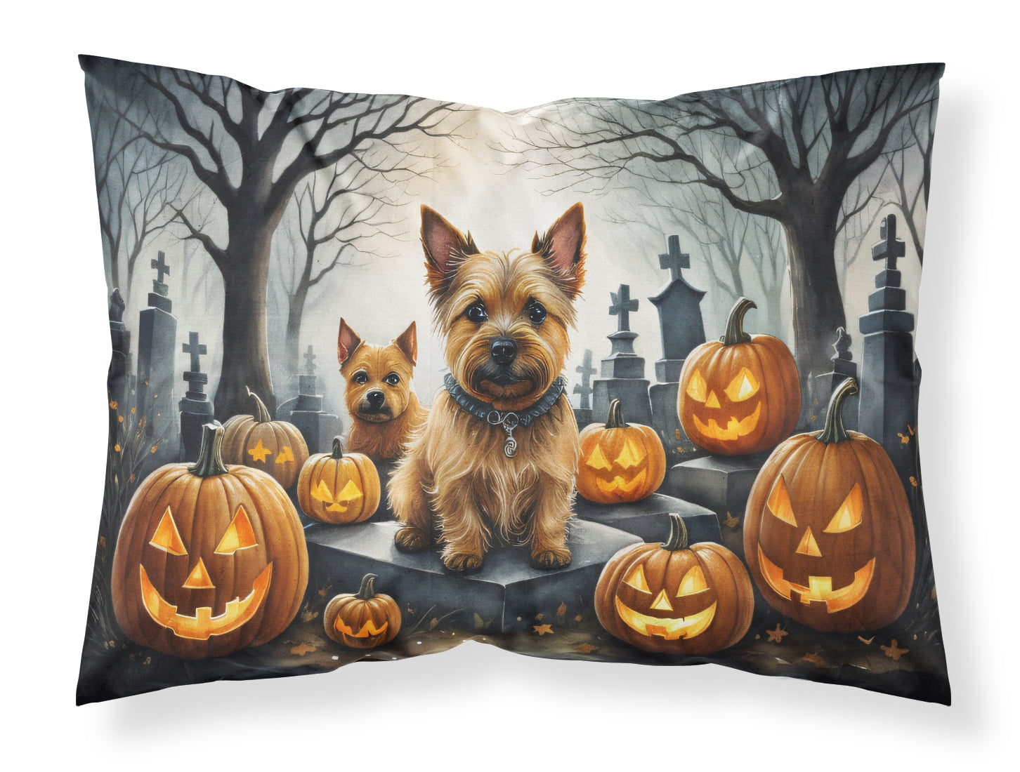 Buy this Norwich Terrier Spooky Halloween Fabric Standard Pillowcase