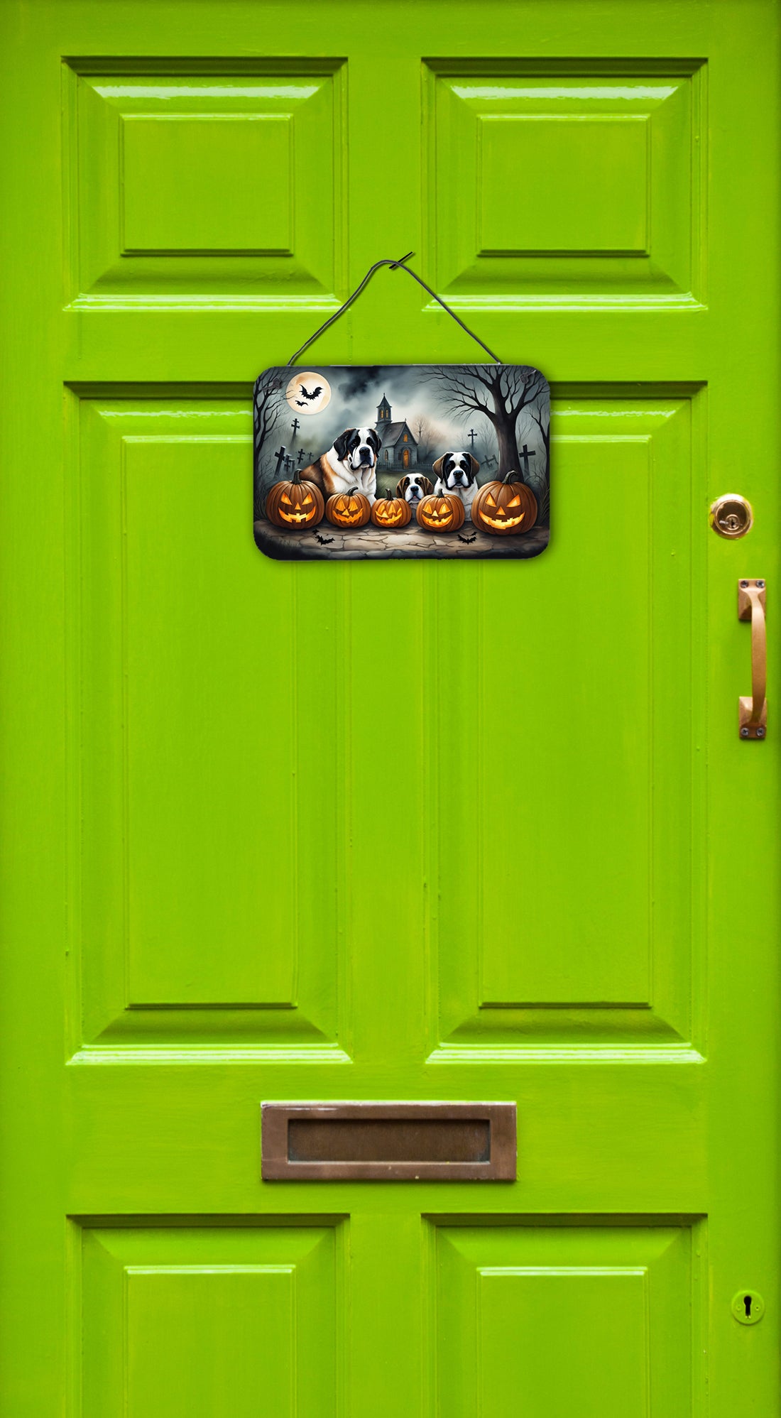 Buy this Saint Bernard Spooky Halloween Wall or Door Hanging Prints
