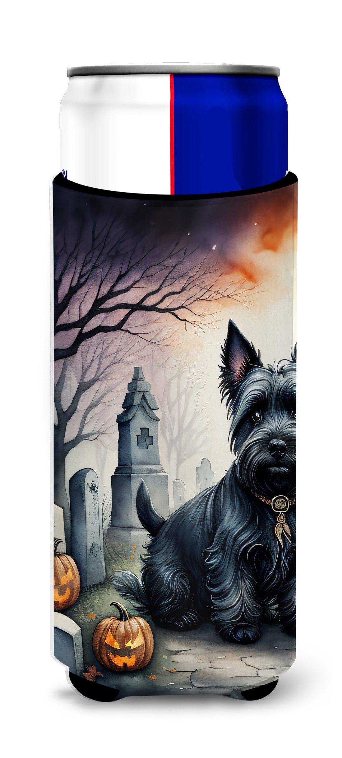 Buy this Scottish Terrier Spooky Halloween Hugger for Ultra Slim Cans