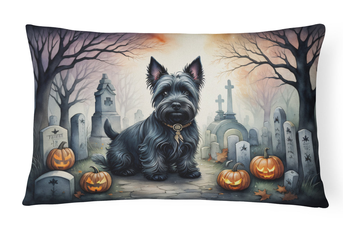 Buy this Scottish Terrier Spooky Halloween Fabric Decorative Pillow
