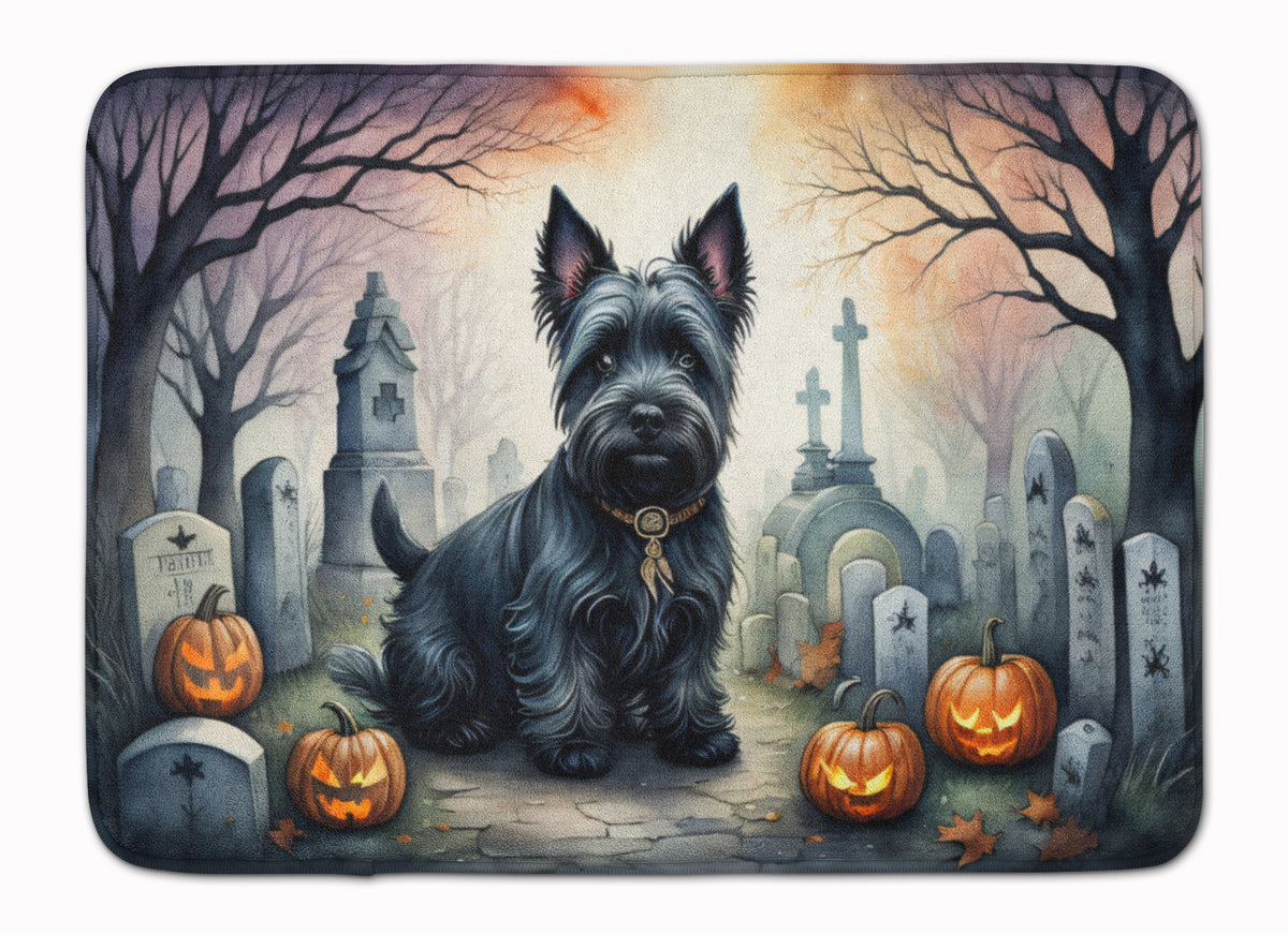 Buy this Scottish Terrier Spooky Halloween Memory Foam Kitchen Mat