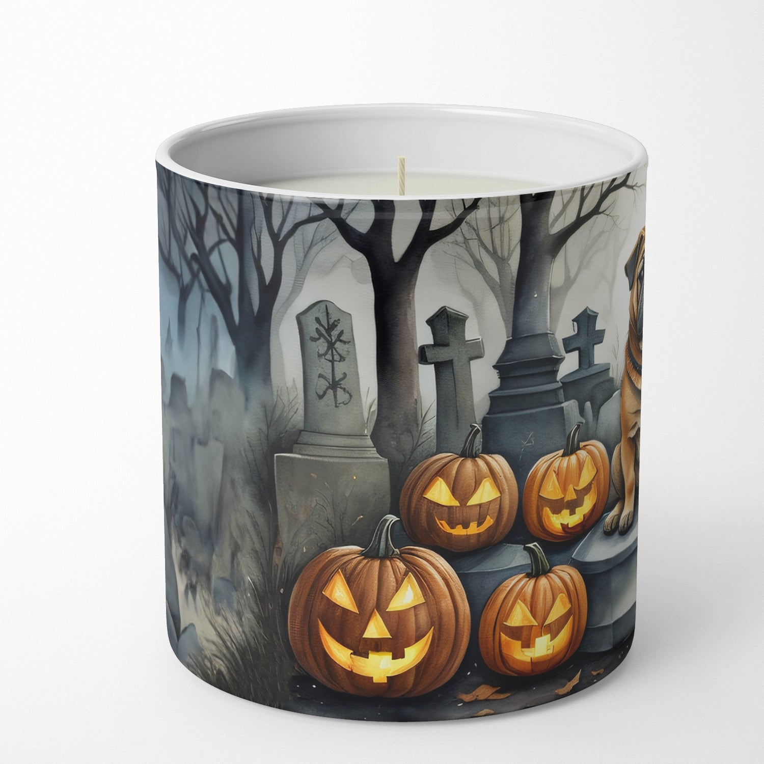 Shar Pei Spooky Halloween Decorative Soy Candle