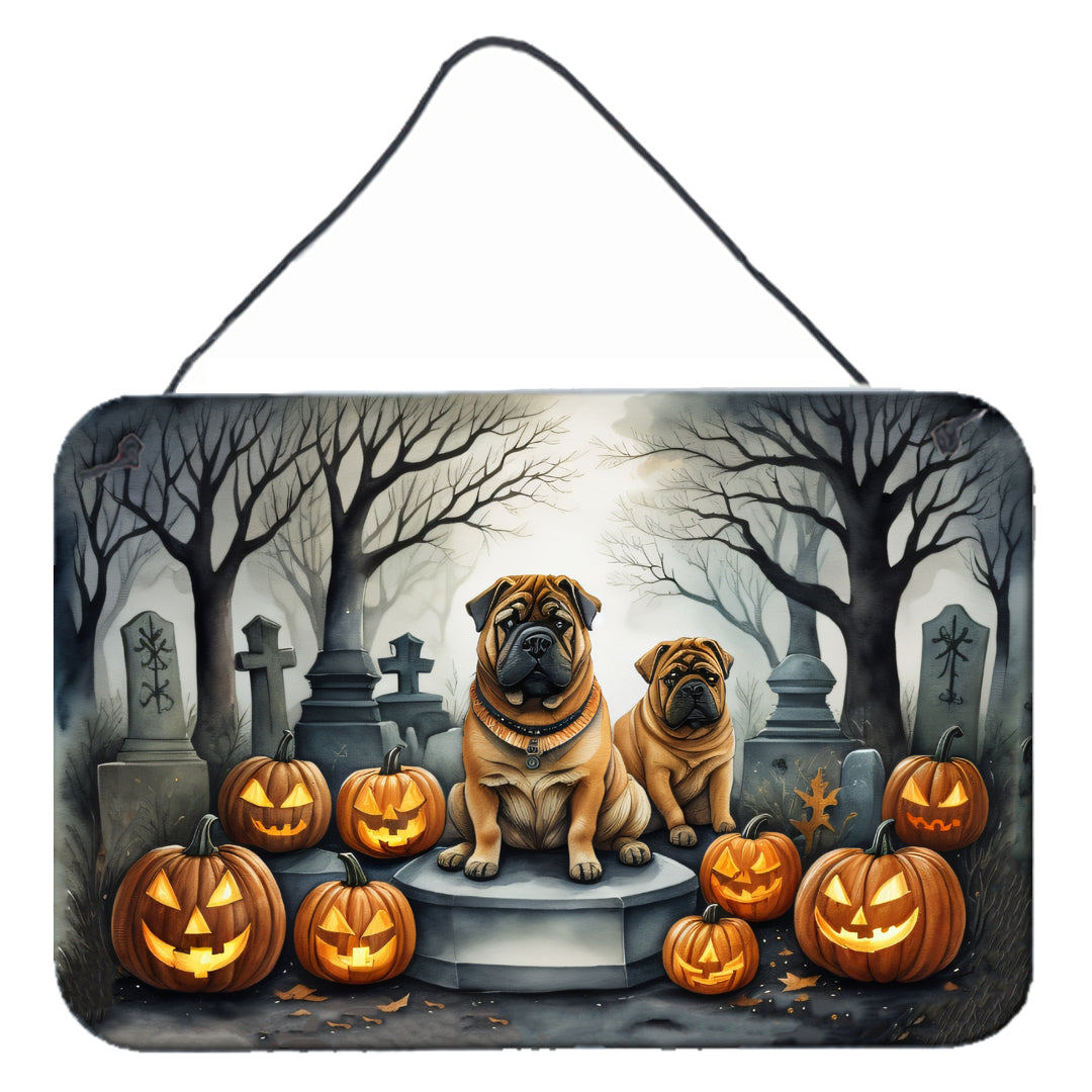 Buy this Shar Pei Spooky Halloween Wall or Door Hanging Prints