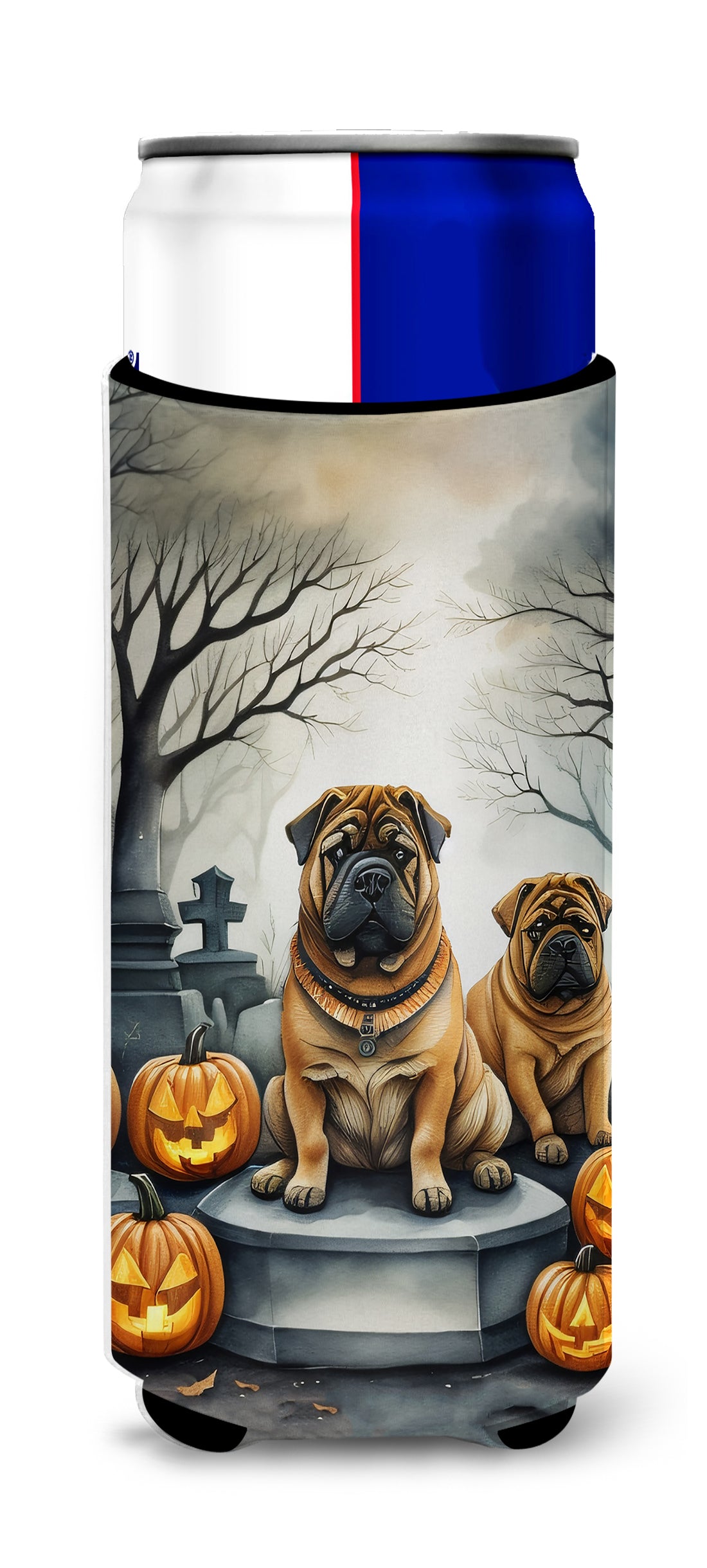 Buy this Shar Pei Spooky Halloween Hugger for Ultra Slim Cans
