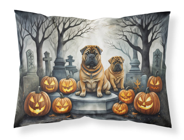 Buy this Shar Pei Spooky Halloween Fabric Standard Pillowcase