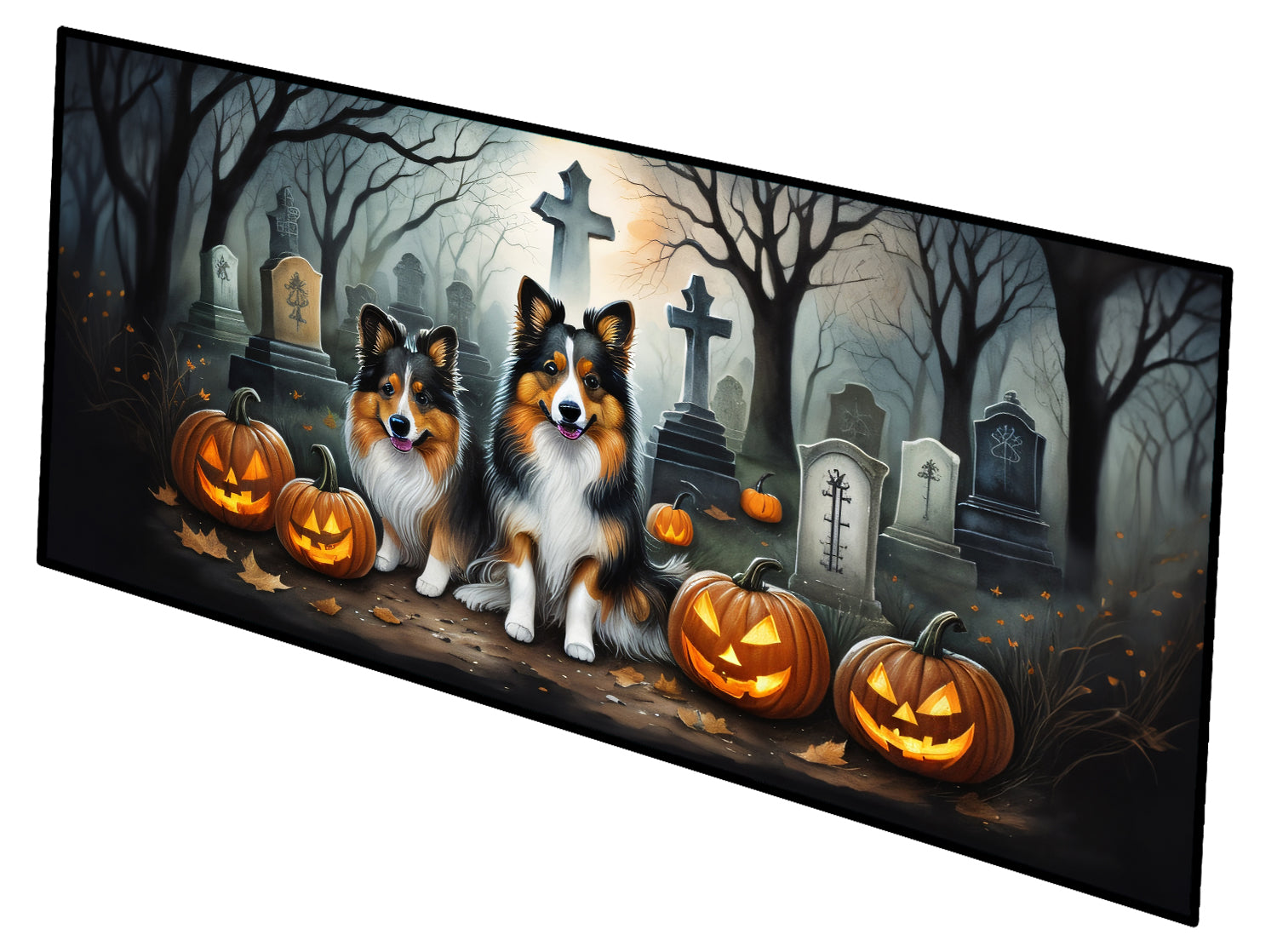 Buy this Sheltie Spooky Halloween Runner Mat 28x58