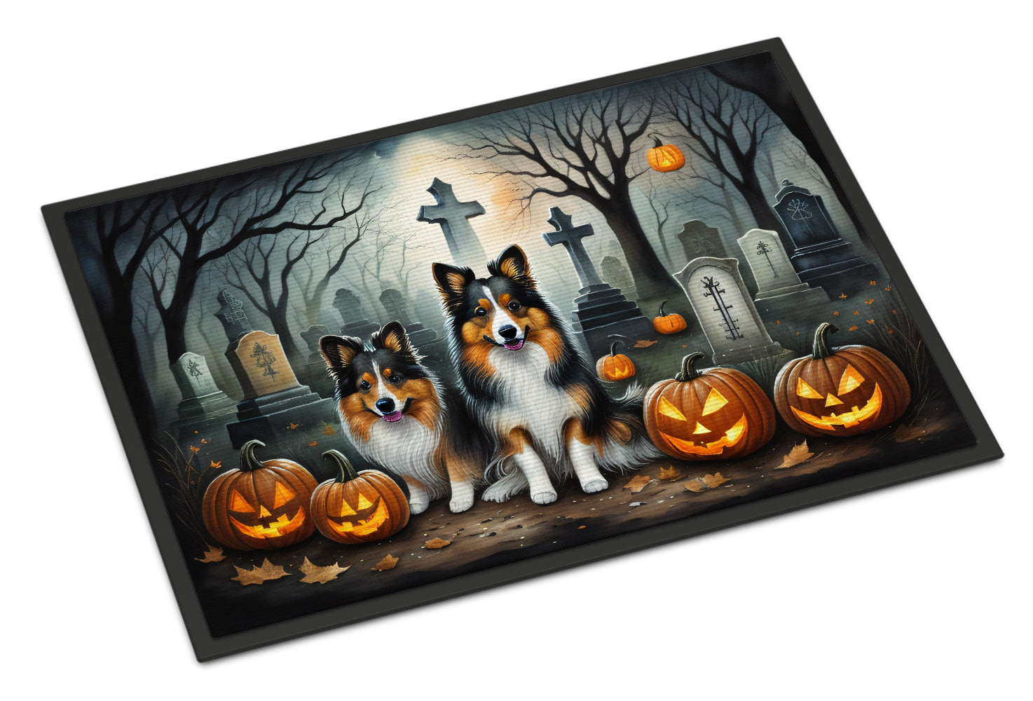 Buy this Sheltie Spooky Halloween Doormat 18x27