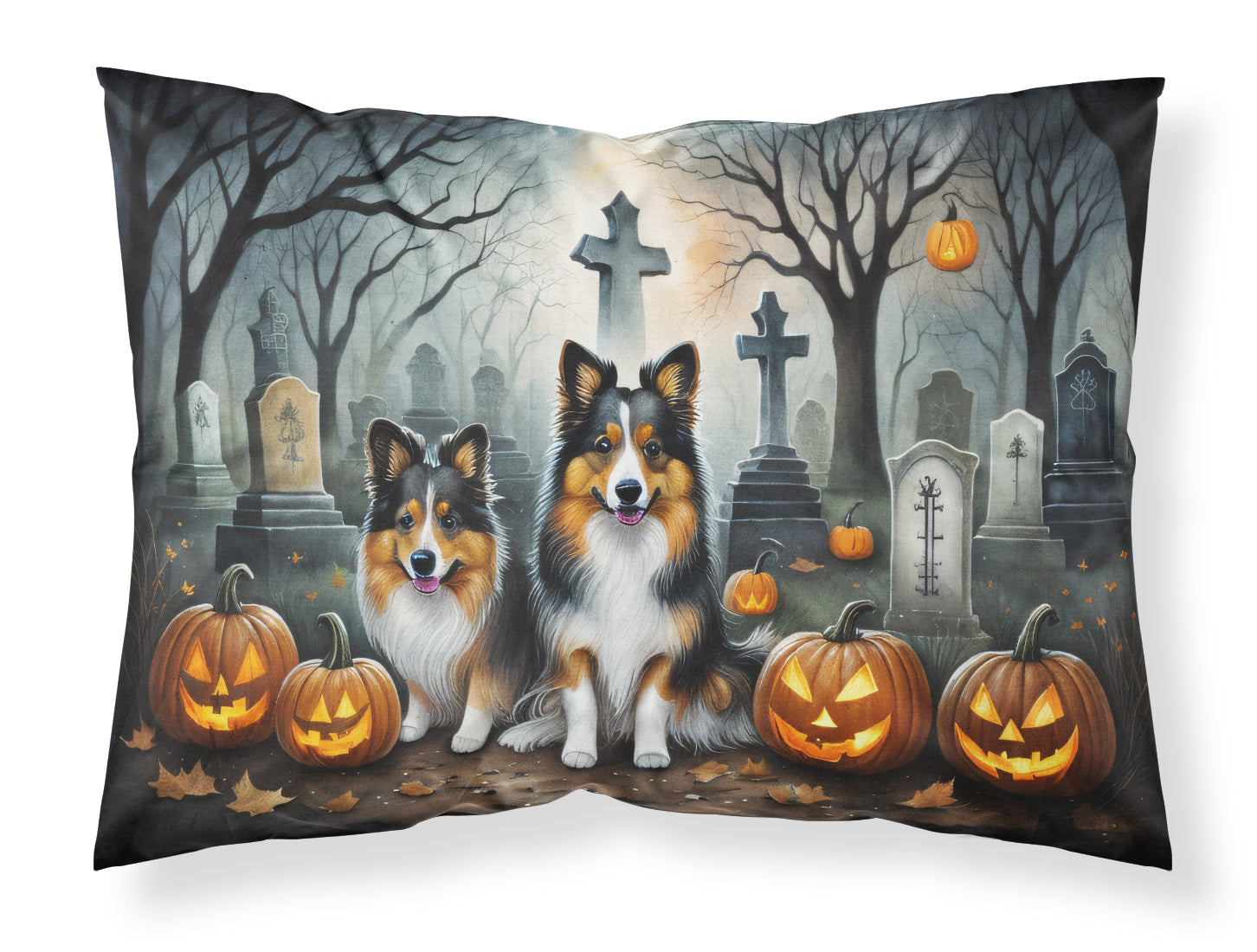 Buy this Sheltie Spooky Halloween Fabric Standard Pillowcase