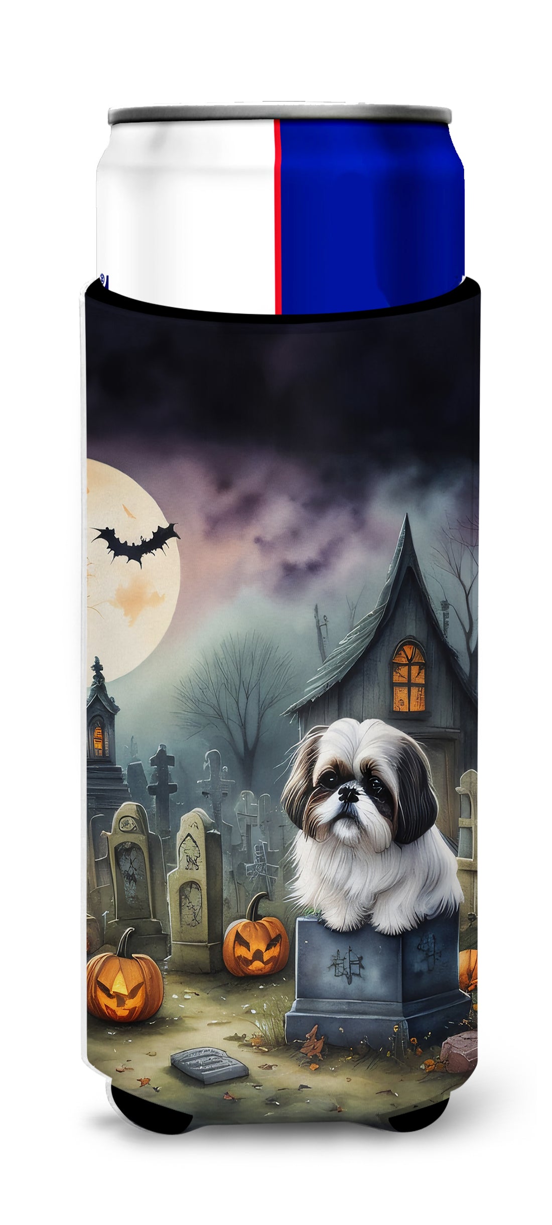 Buy this Shih Tzu Spooky Halloween Hugger for Ultra Slim Cans