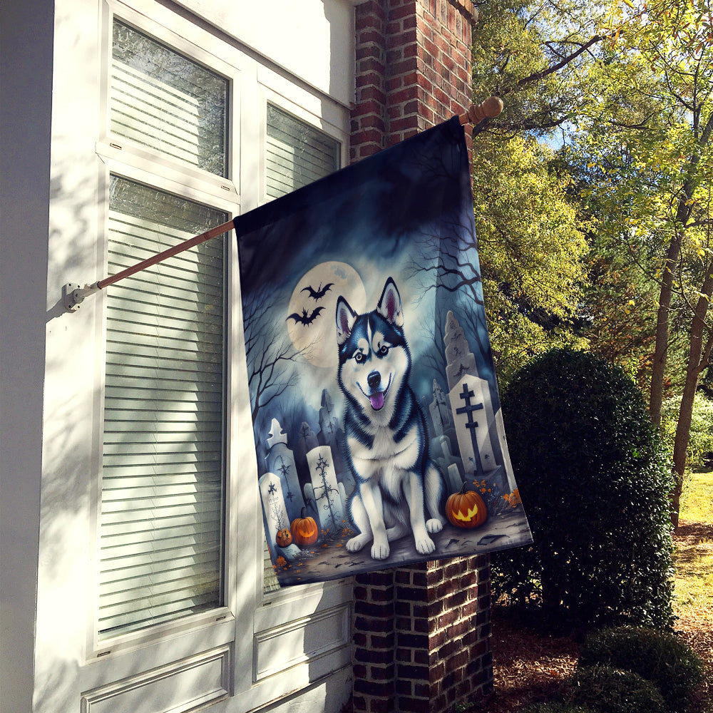 Buy this Siberian Husky Spooky Halloween House Flag