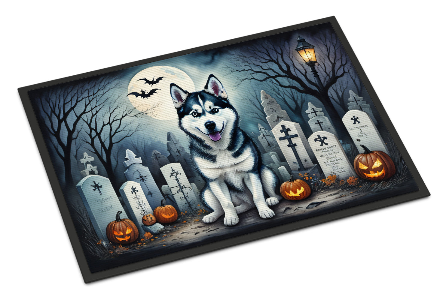 Buy this Siberian Husky Spooky Halloween Indoor or Outdoor Mat 24x36