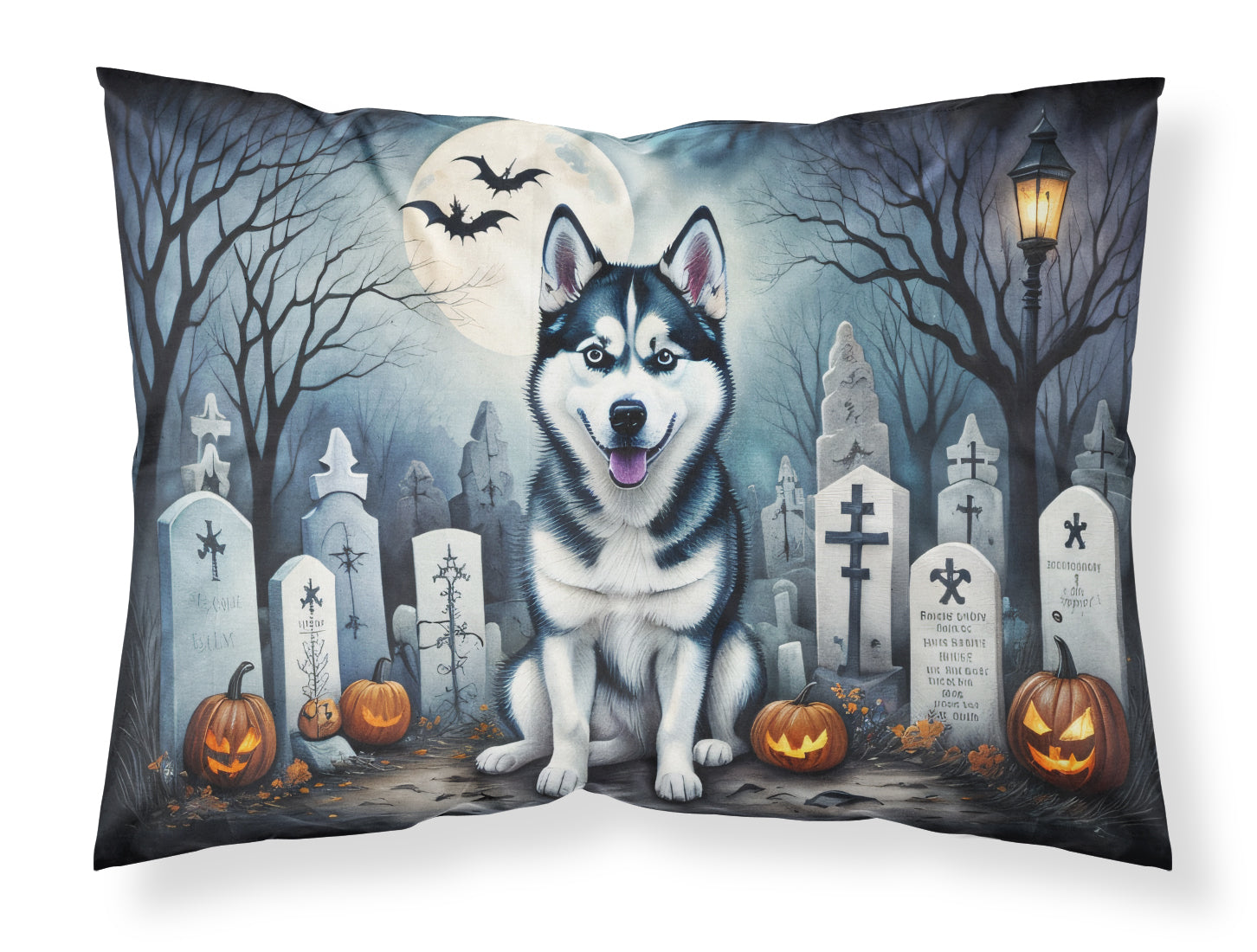 Buy this Siberian Husky Spooky Halloween Fabric Standard Pillowcase
