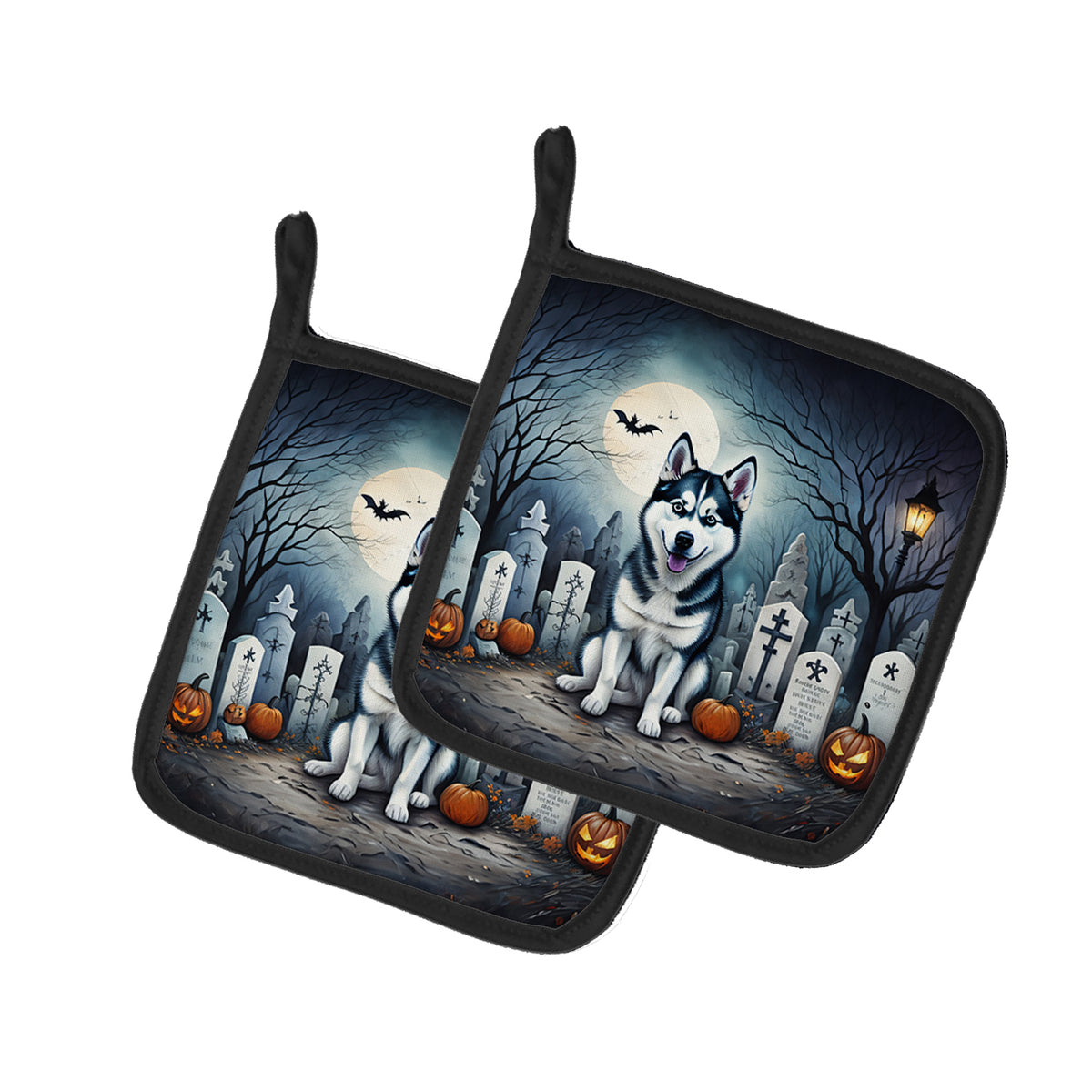 Buy this Siberian Husky Spooky Halloween Pair of Pot Holders