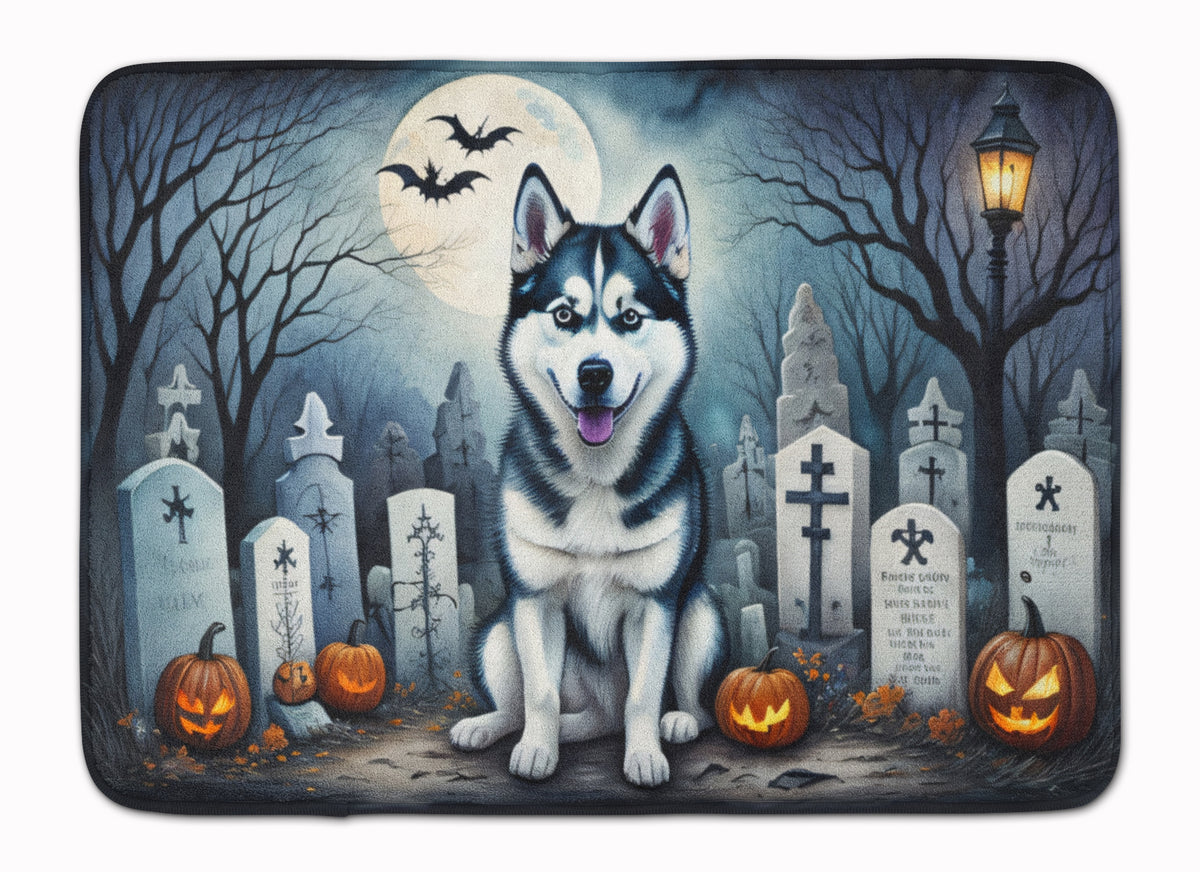 Buy this Siberian Husky Spooky Halloween Memory Foam Kitchen Mat