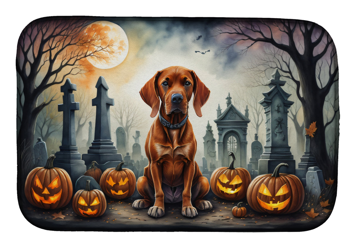 Buy this Vizsla Spooky Halloween Dish Drying Mat