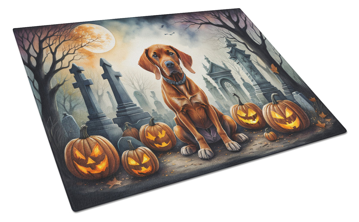 Buy this Vizsla Spooky Halloween Glass Cutting Board Large