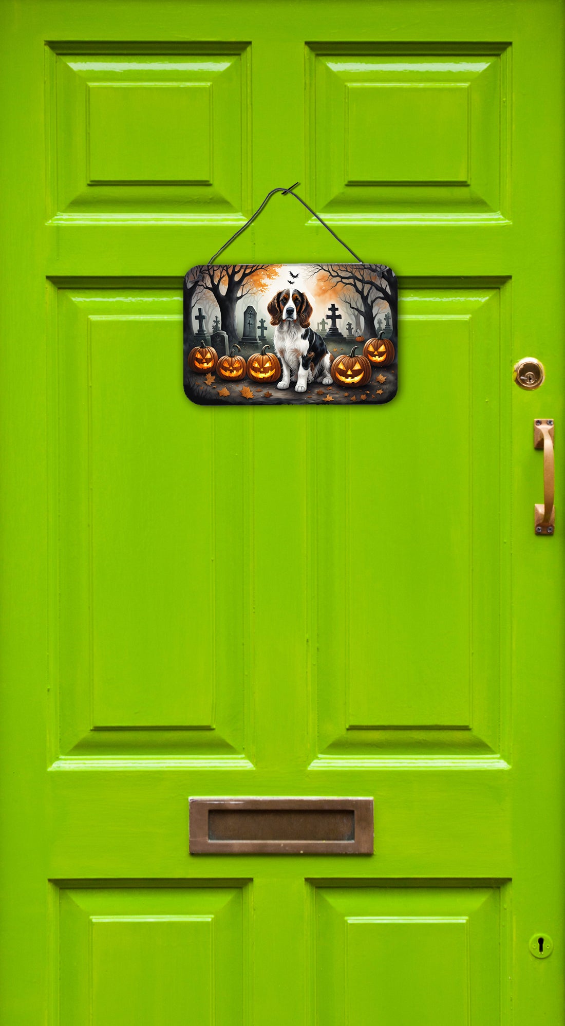 Welsh Springer Spaniel Spooky Halloween Wall or Door Hanging Prints